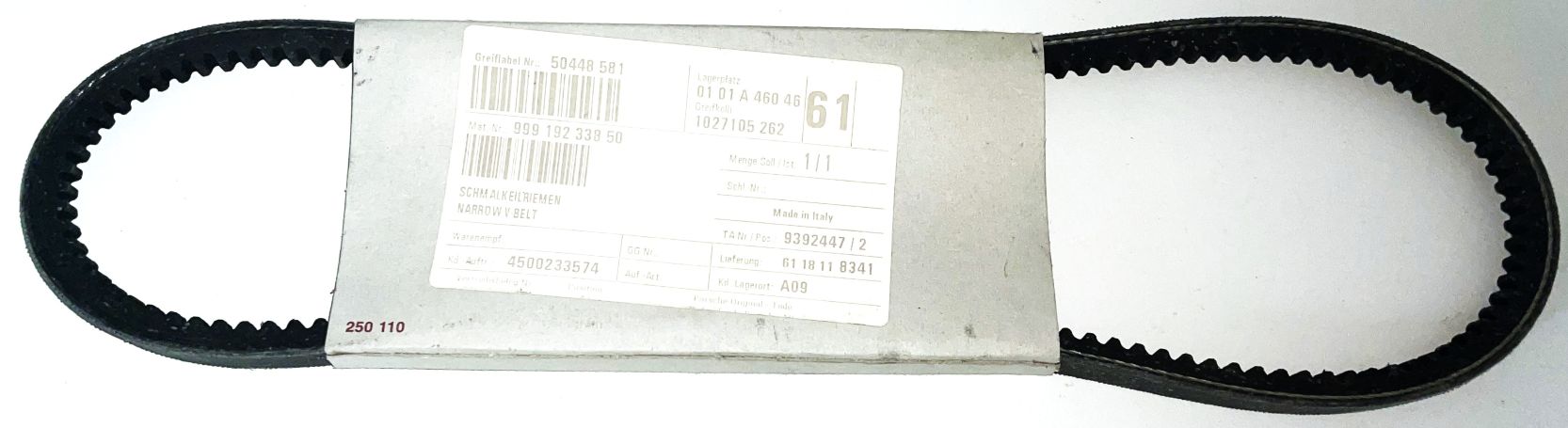 Keilriemen (Lichtmaschine) 12.5 x 1085, neu, passend für Porsche 964