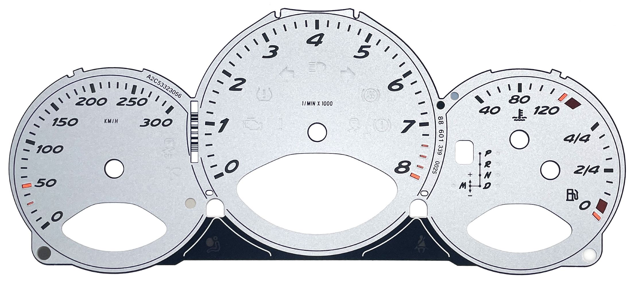 Zifferblätter bis 300 km/h, neu, passend für Porsche Boxster 987 und Cayman
