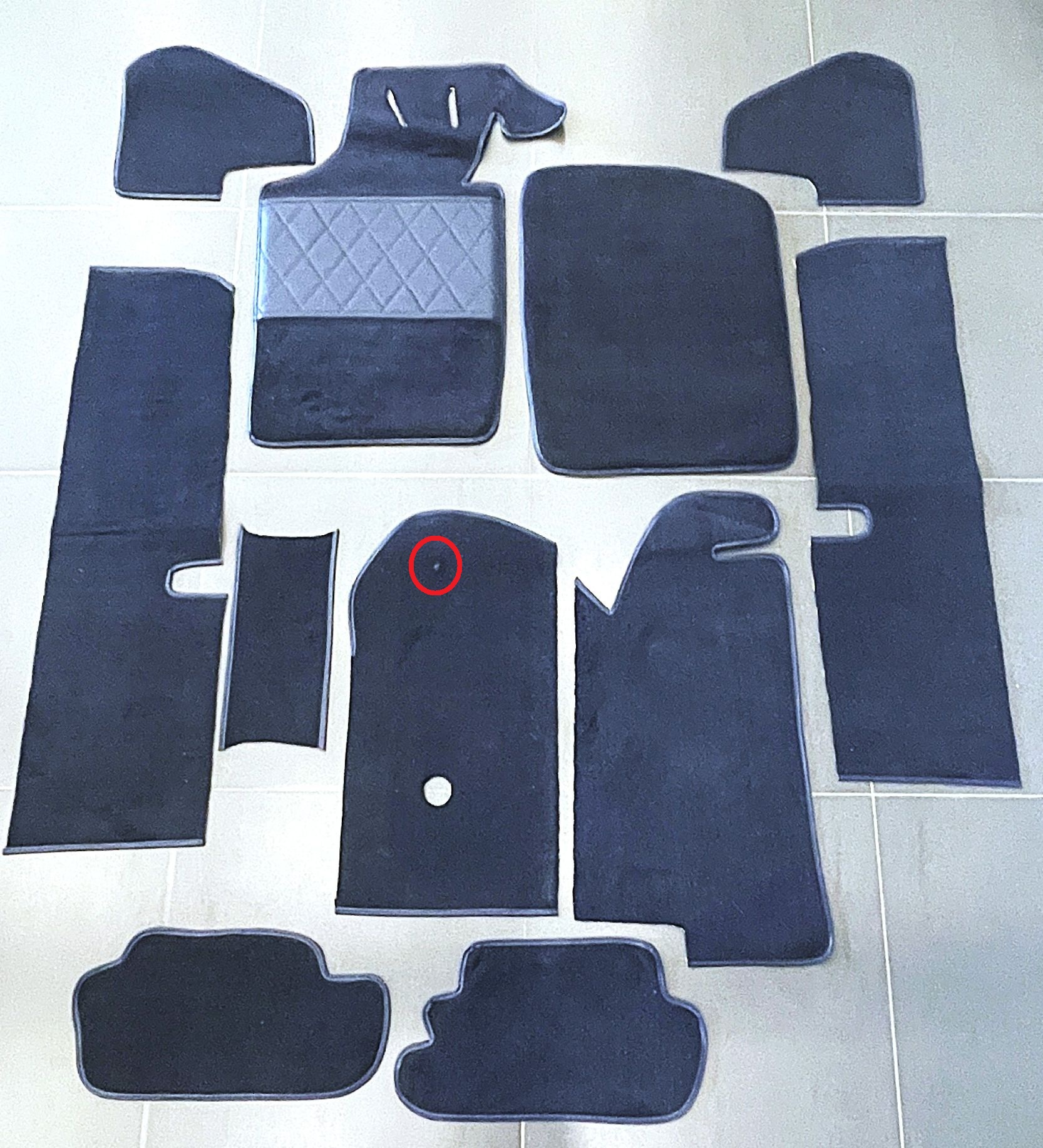 Teppichsatz dkl-blau, neu, passend für Porsche 914