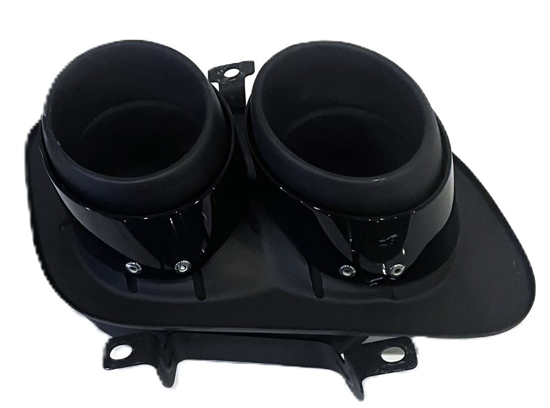 Sebring-Doppelendrohr schwarz, rechts, neu, passend für Porsche 992