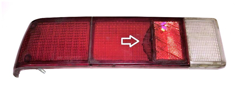 US-Rückleuchtenglas rot, links, passend für Porsche 914