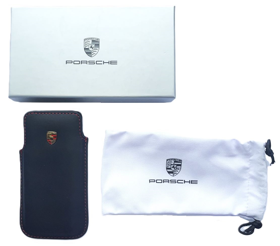 Leder-Handy-Schutzhülle, neu, original Porsche