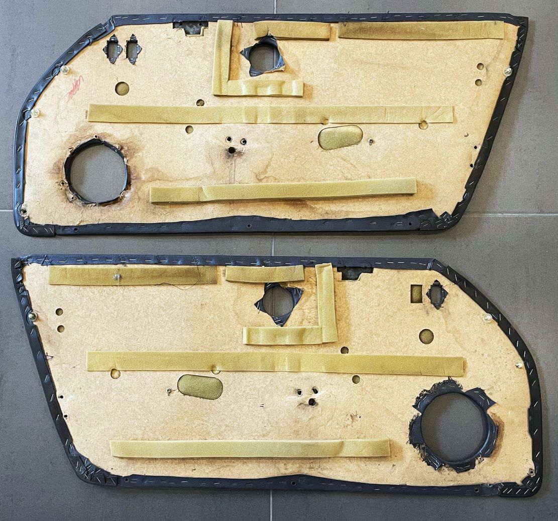 Kunstleder-Türtafel-Verkleidungen marineblau, passend für Porsche 911