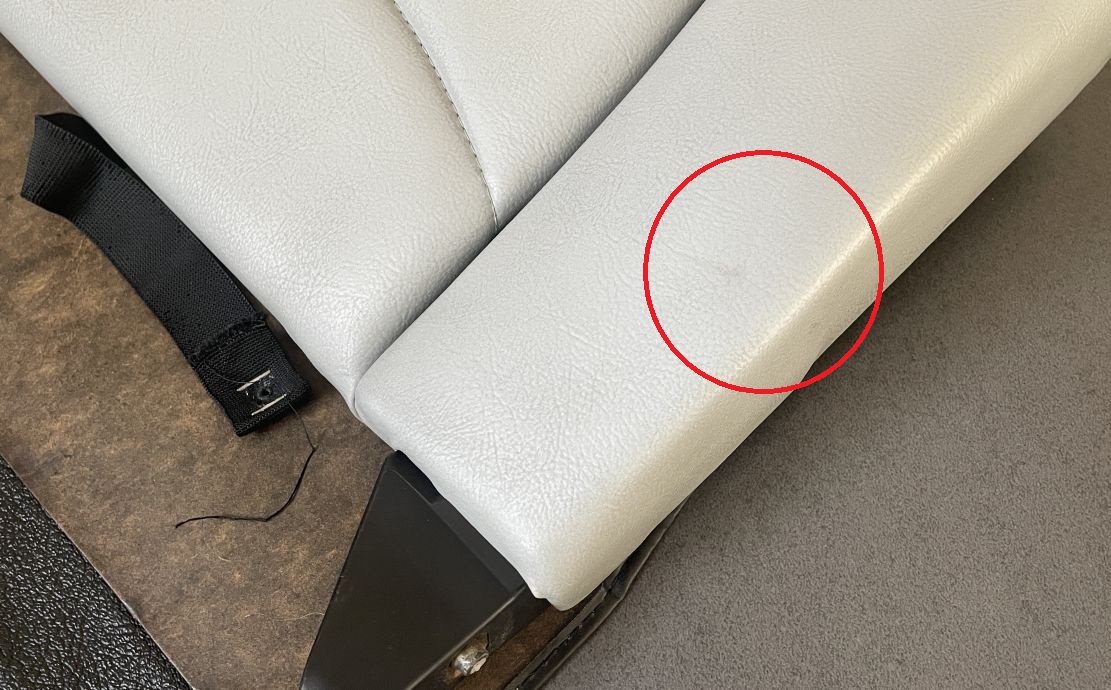 Kunstleder-Rücksitzlehnen mit Kissen marmorgrau, passend für Porsche 993
