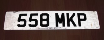 Nummernschild aus England