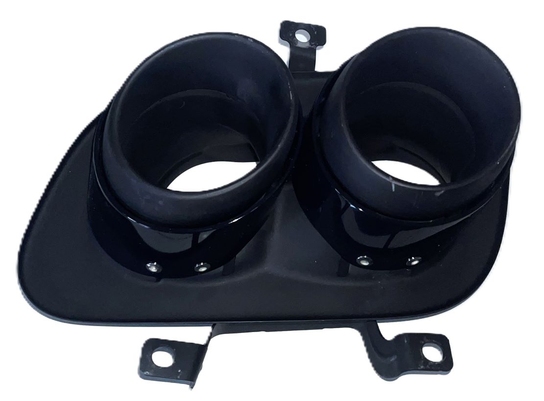 Sebring-Doppelendrohr schwarz, links, neu, passend für Porsche 992