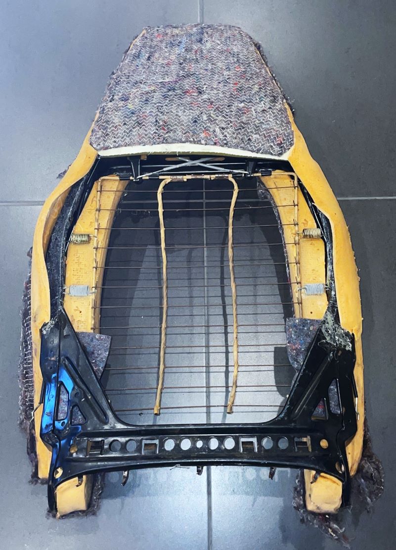 Sitz-Rückenlehne mit Schaumstoff / 2 Züge, passend für Porsche 924 / 944