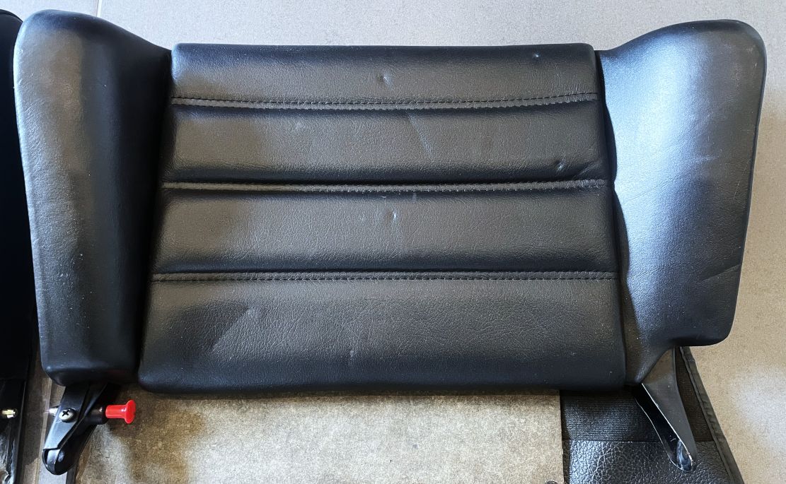Cabrio-Leder-Rücksitzlehnen mit Kissen schwarz, passend für Porsche 911 Cabrio