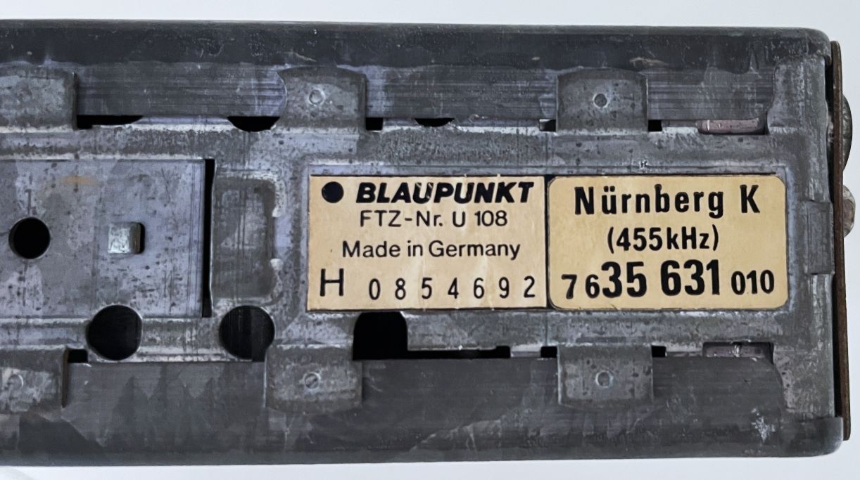 Blaupunkt-Autoradio "Nürnberg K", passend für Porsche 914