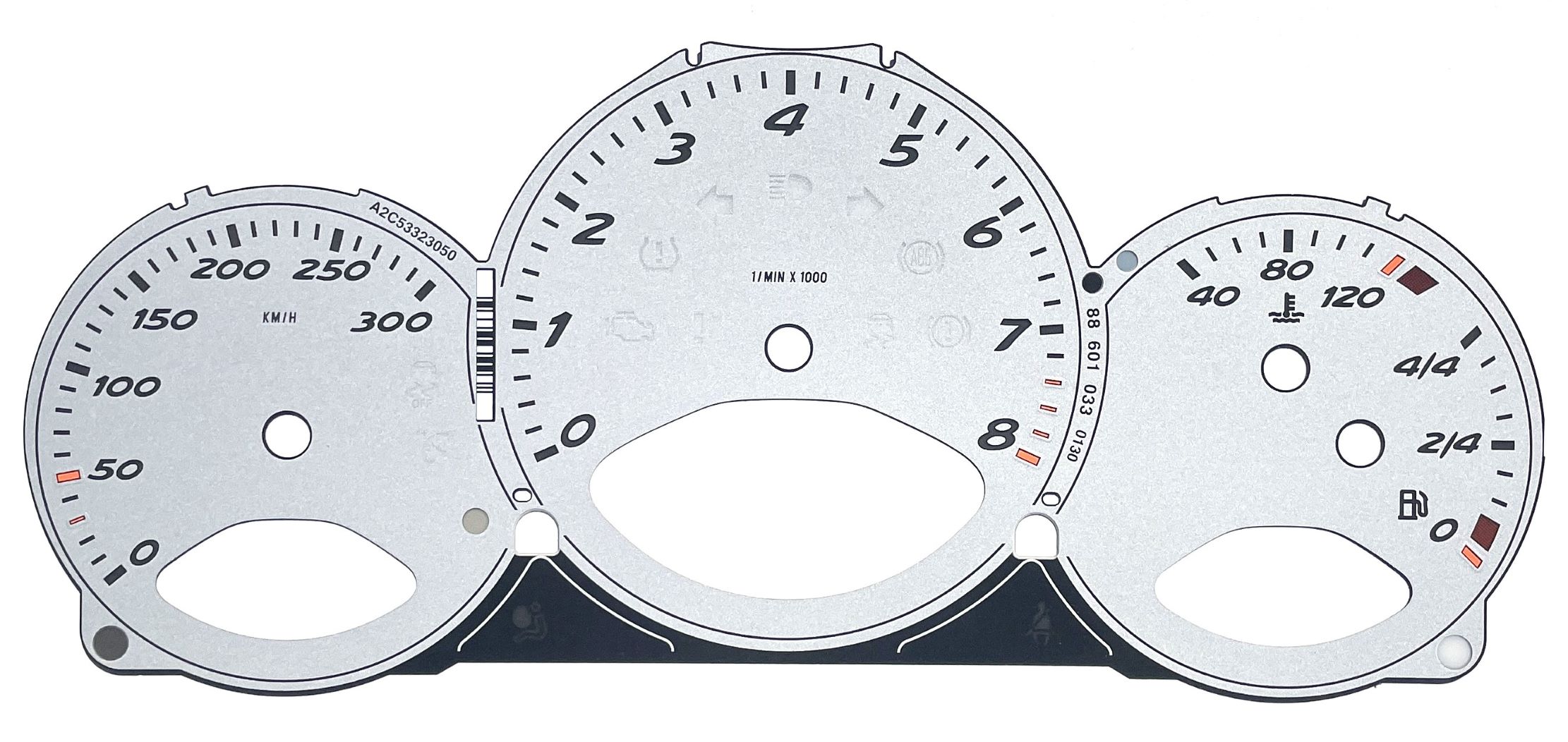 Zifferblätter bis 300 km/h, neu, passend für Porsche Boxster 987 und Cayman