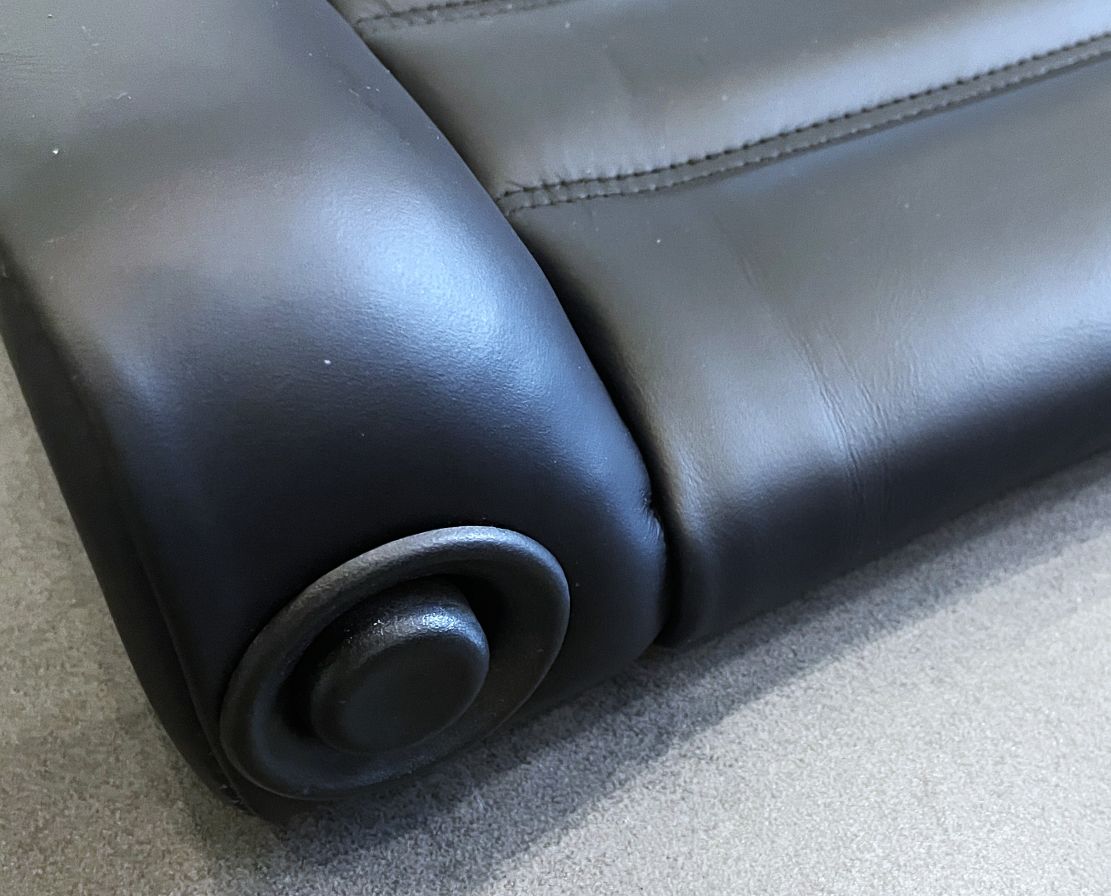 Cabrio-Leder-Rücksitzlehnen mit Kissen schwarz, passend für Porsche 964 Cabrio