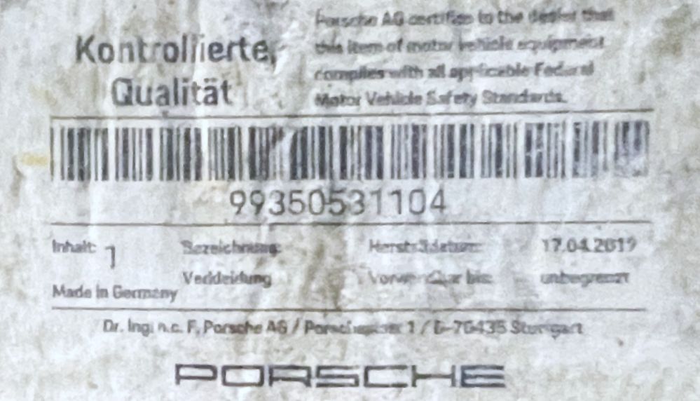Stoßstange (original) vorn (mit GT2-Frontspoiler aus GFK), passend für Porsche 993