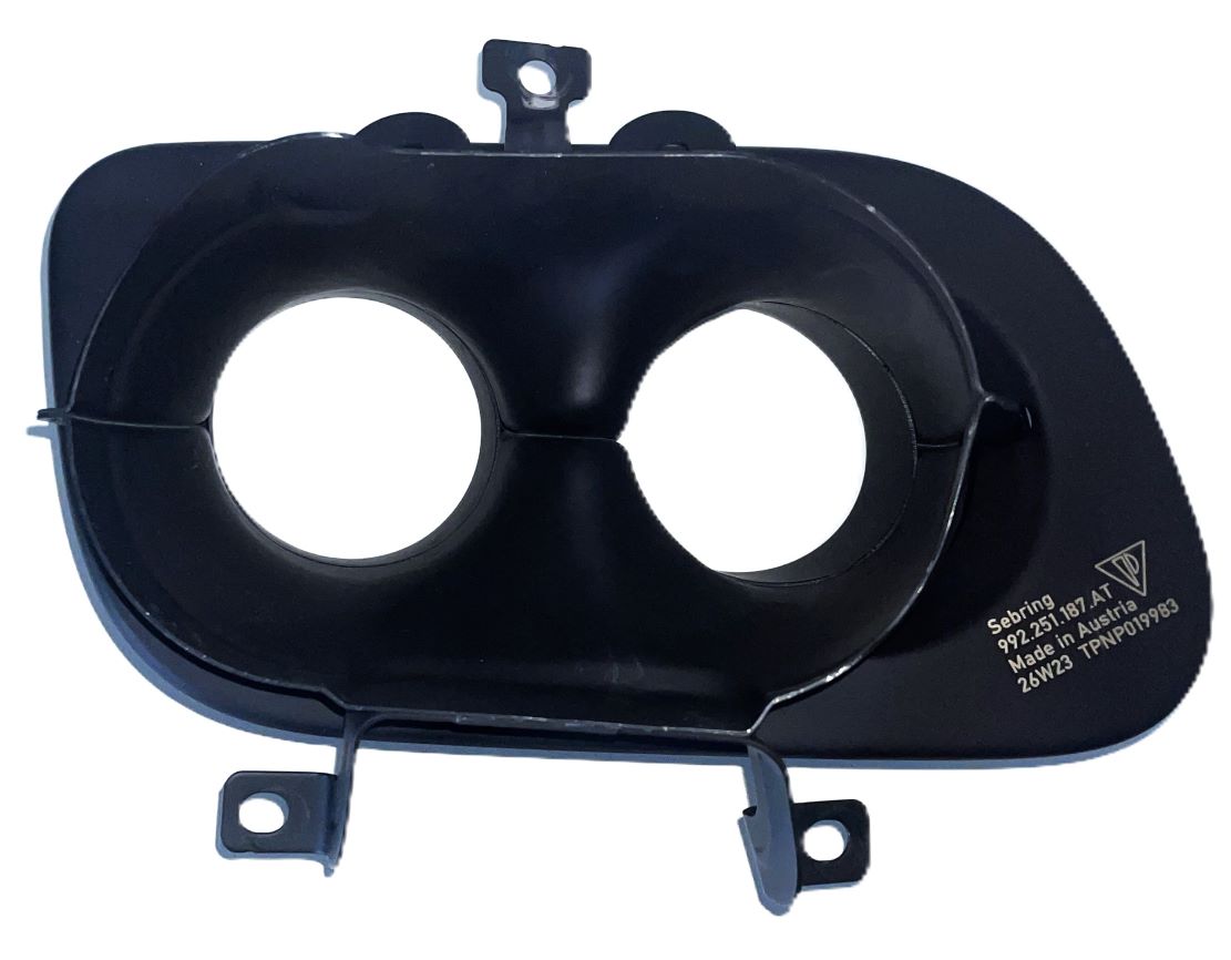 Sebring-Doppelendrohr schwarz, links, neu, passend für Porsche 992