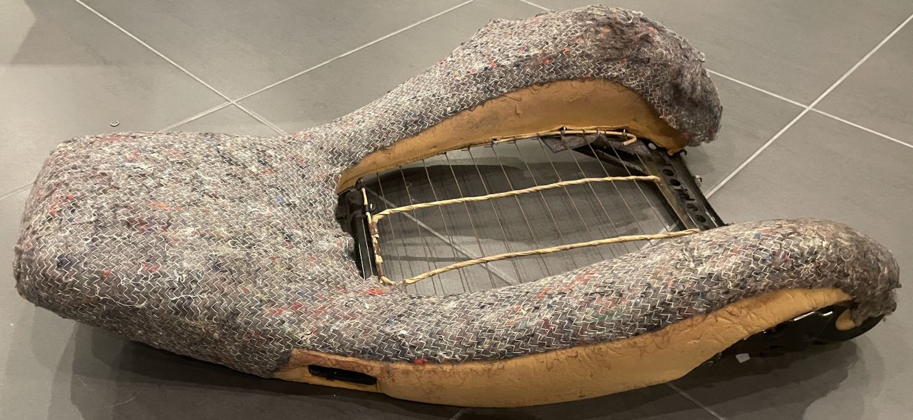 Sitz-Rückenlehne mit Schaumstoff / 2 Züge, passend für Porsche 924 / 944