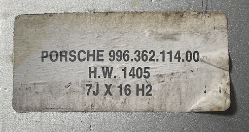 Alufelge 7 J 16 ET 40, passend für Porsche Boxster 986