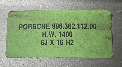 Alufelge 6 J 16 ET 50, passend für Porsche 996