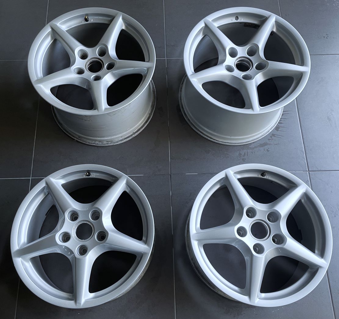 BBS-Alufelgen 8 + 11 J 18, passend für Porsche 997 Turbo / 4S