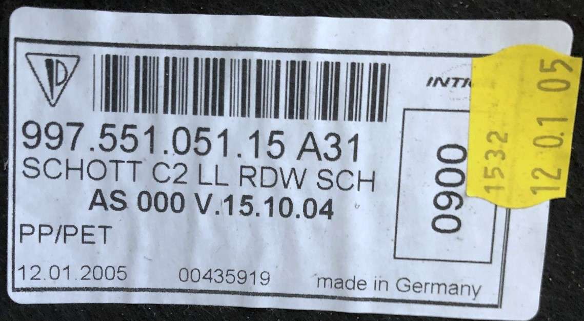 Kofferraumverkleidung / Teppich, passend für Porsche 997