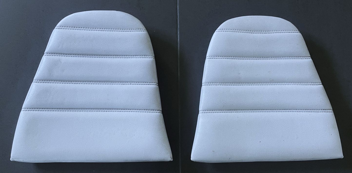 Kunstleder-Rücksitzkissen hellgrau, original, passend für Porsche 964