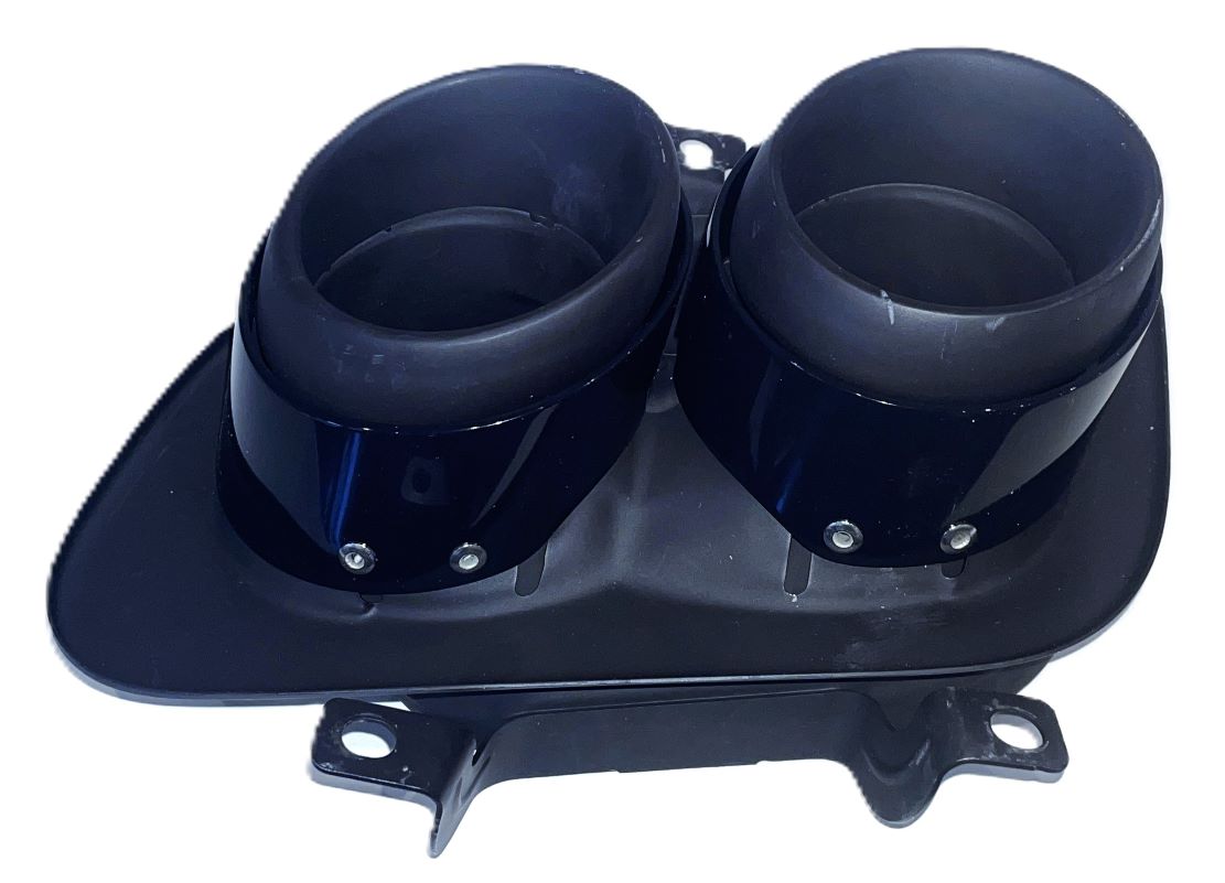 Sebring-Doppelendrohr schwarz, links, neu, passend für Porsche 992