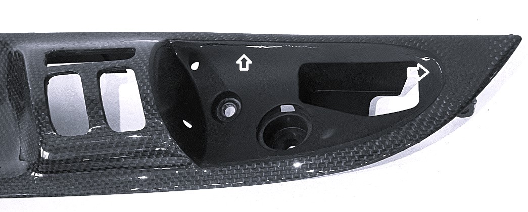 Carbon-Türverkleidungsblenden, original, passend für Porsche 997 Carbio