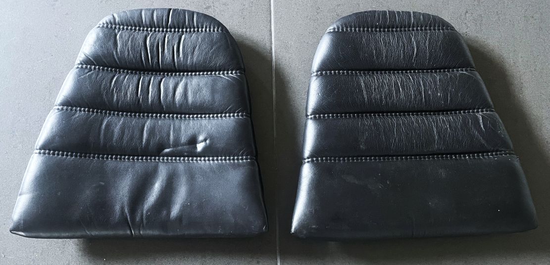 Raffleder-Rücksitzkissen schwarz, passend für Porsche 964