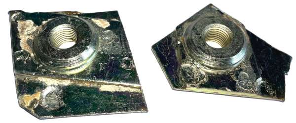 Gewinde-Einschweißbleche für Sicherheitsgurt, original, passend für Porsche 914