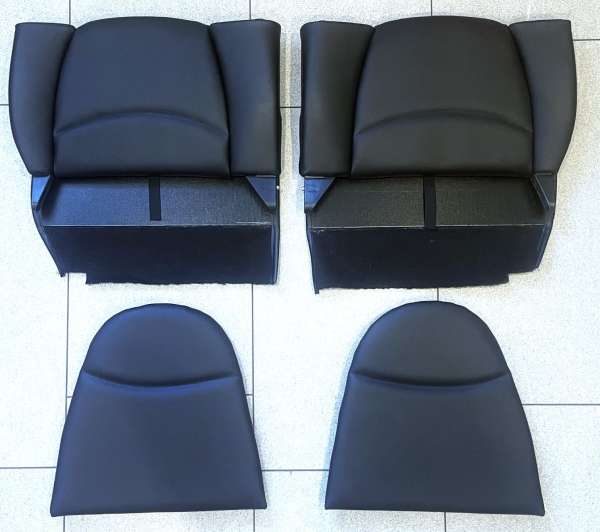 Leder-Rücksitzlehnen mit Kissen schwarz, passend für Porsche 993