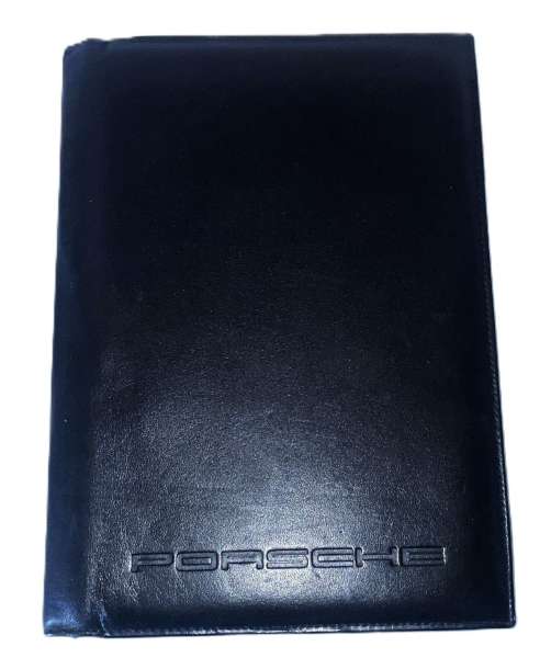 Leder-Bordmappe schwarz, original, passend für Porsche 993