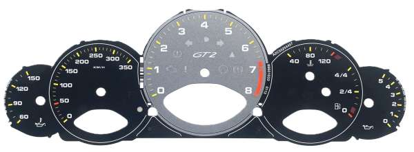 Zifferblätter bis 350 km/h, neu, passend für Porsche 997 GT2