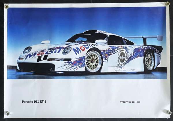 Porsche GT1-Poster Mobil 1 / Warsteiner, original