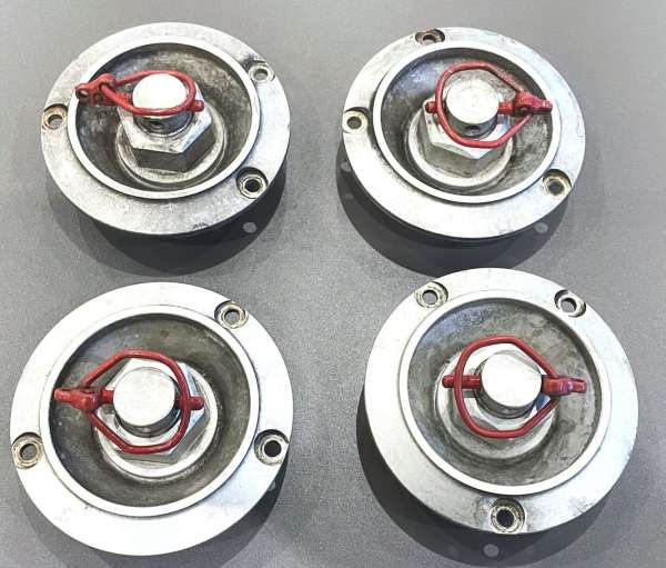 Zentralverschluss-Alu-Attrappen-Set für BBS-Rennsportfelgen, passend für Porsche 997