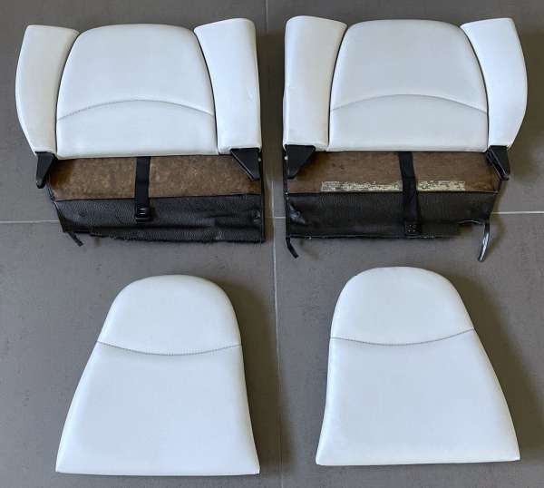 Kunstleder-Rücksitzlehnen mit Kissen marmorgrau, passend für Porsche 993