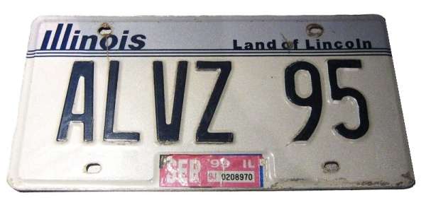 US-Nummernschild "Illinois", original