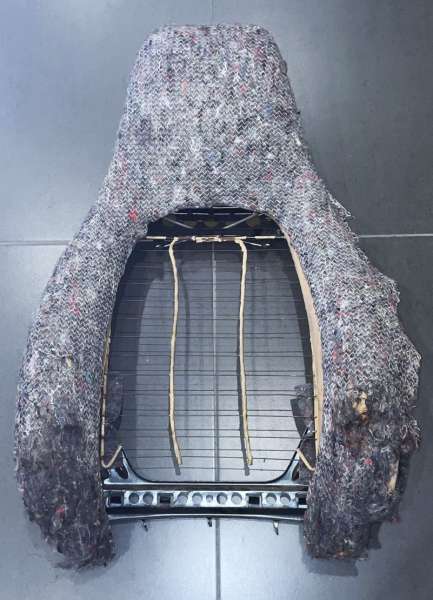 Sitz-Rückenlehne mit Schaumstoff / 2 Züge, passend für Porsche 924 / 944