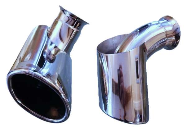Chrom-Endrohre, neu, passend für Porsche 996 C2 / C4
