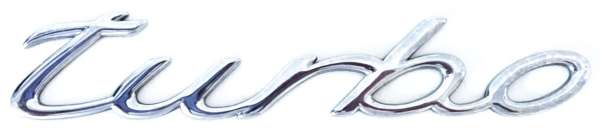 Schriftzug "Turbo", chrom, original, passend für Porsche 996 Turbo