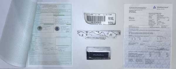 Fahrzeugbrief mit 2 Fahrgestell-Nummern, original, passend für Porsche 996 Cabrio