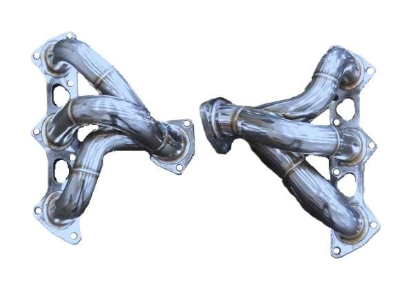 Edelstahl-Fächerkrümmer ohne Dichtungen, neu, passend für Porsche 996 Turbo