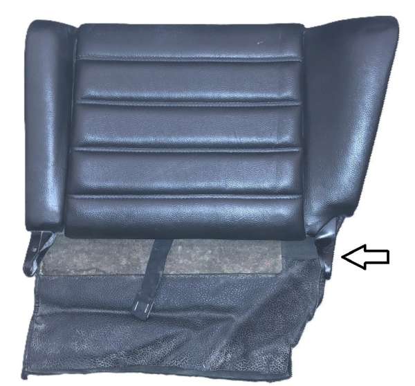 Kunstleder-Rücksitzlehne schwarz, passend für Porsche 911