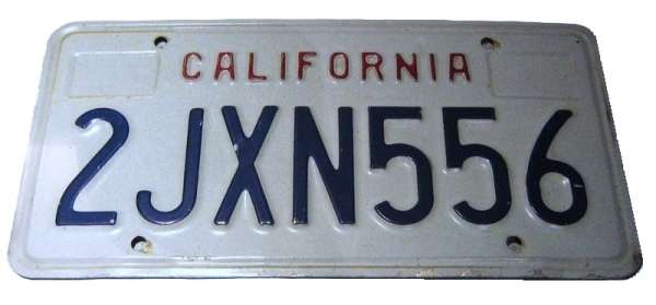 US-Nummernschild "California", original