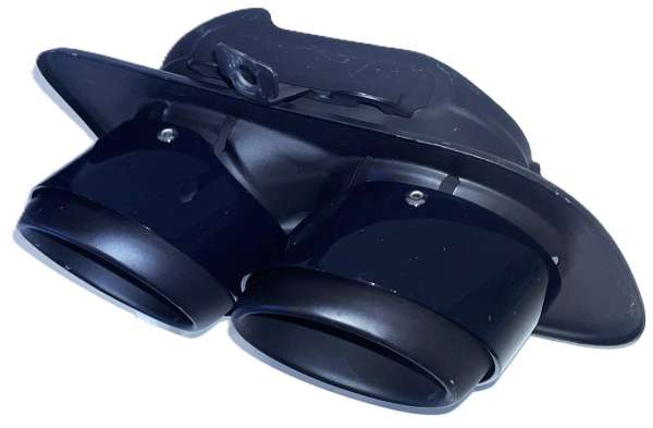 Sebring-Doppelendrohr schwarz, rechts, neu, passend für Porsche 992