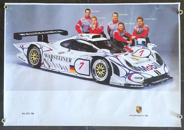 Porsche GT1-Poster Warsteiner, original