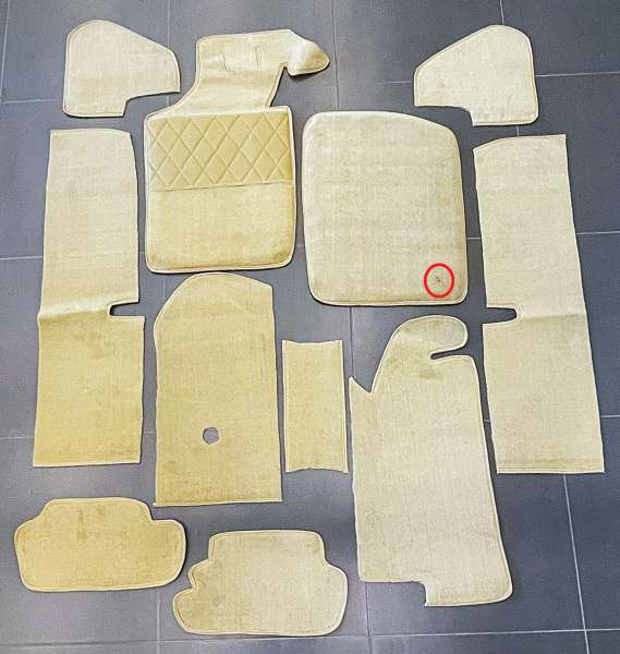Teppichsatz beige, neu, passend für Porsche 914