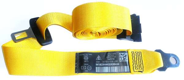 Sicherheitsgurt in speedgelb, ohne Gurtaufnahme, passend für Porsche 997