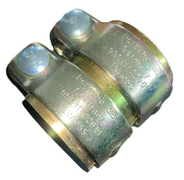 Auspuff-Dichtung mit 2 Klemmhülsen, passend für Porsche 996