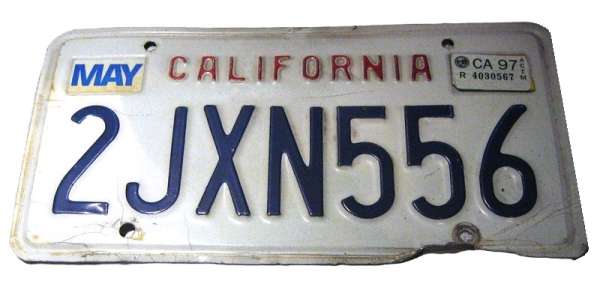 US-Nummernschild "California", original