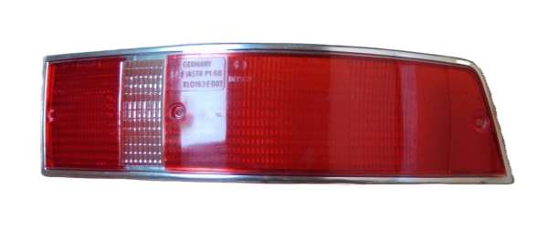 Rückleuchtenglas rot, silberner Rand, passend für Porsche 911