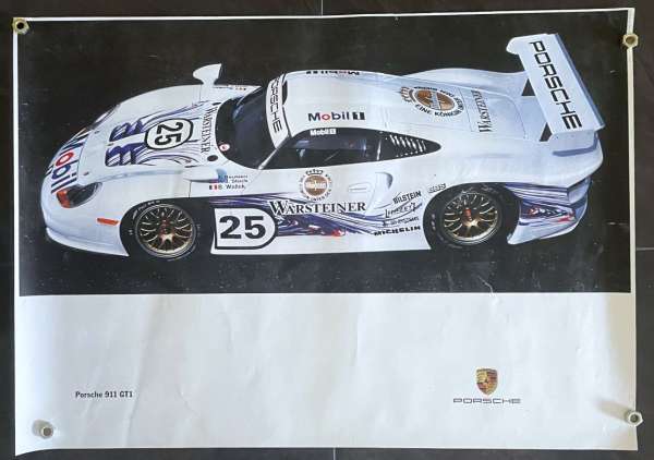 Porsche GT1-Poster Warsteiner, original